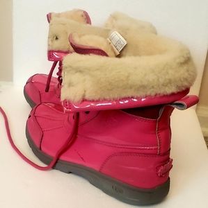 Pink Women UGG Winter Boots (Size 6)